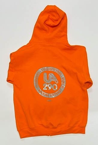 Orange chrome hearts discount hoodie